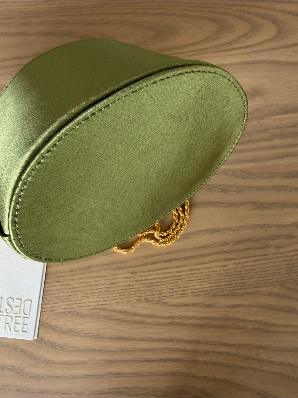 NWT* Mini Gunther Satin Passementerie Bag - Olive Green - Picture 5 of 6